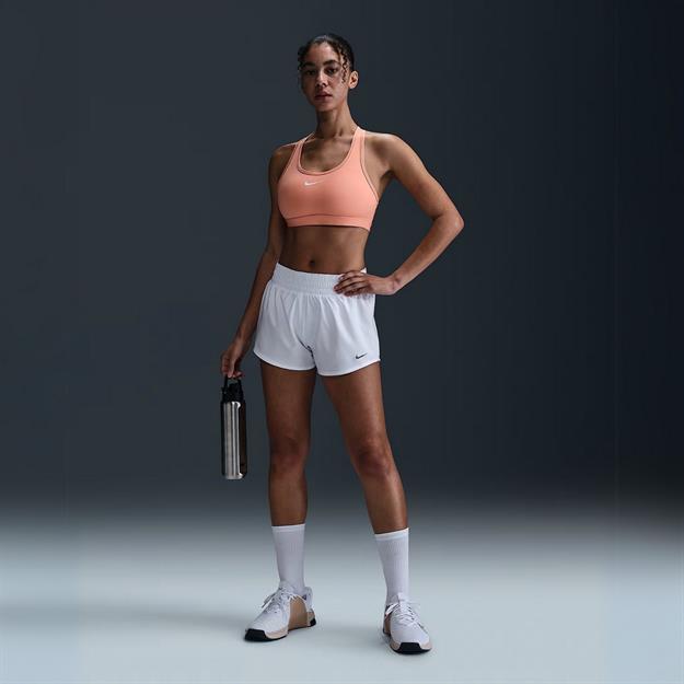 Nike Swoosh Medium Support Dolgulu Spor Sütyeni - Somon