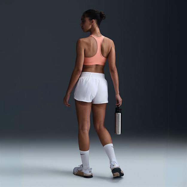 Nike Swoosh Medium Support Dolgulu Spor Sütyeni - Somon