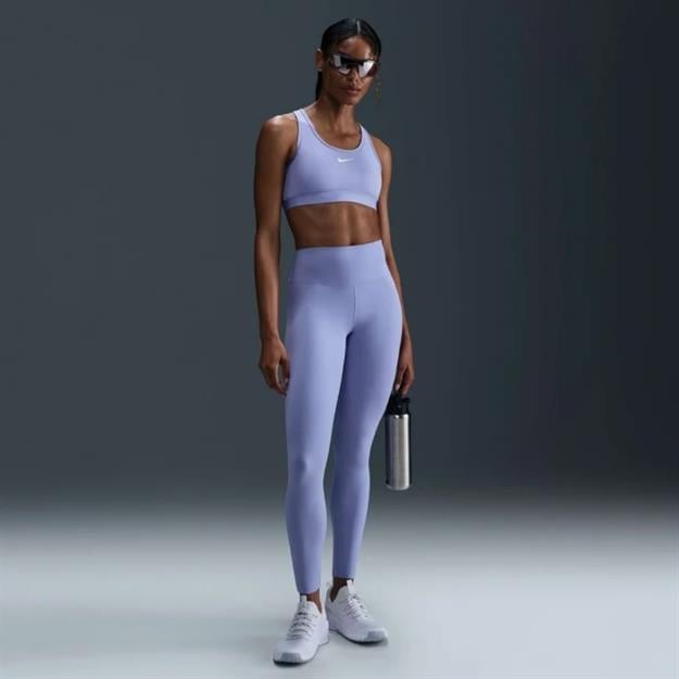 Nike Swoosh Medium Support Dolgulu Spor Sütyeni - Lila