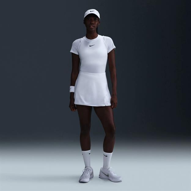 Nike Victory Dri-FIT Düz Tenis Eteği - Beyaz