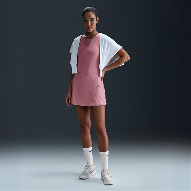 Nike Victory Dri-FIT Düz Tenis Eteği - Pembe