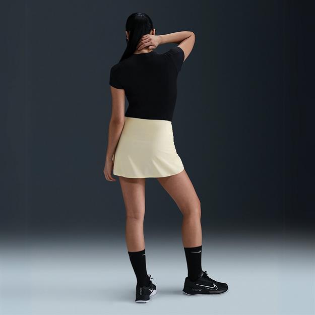 Nike Victory Dri-FIT Düz Tenis Eteği - Sarı