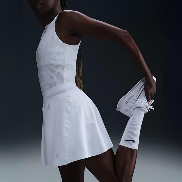 NikeCourt Ace Advantage Dri-FIT Tenis Eteği - Beyaz