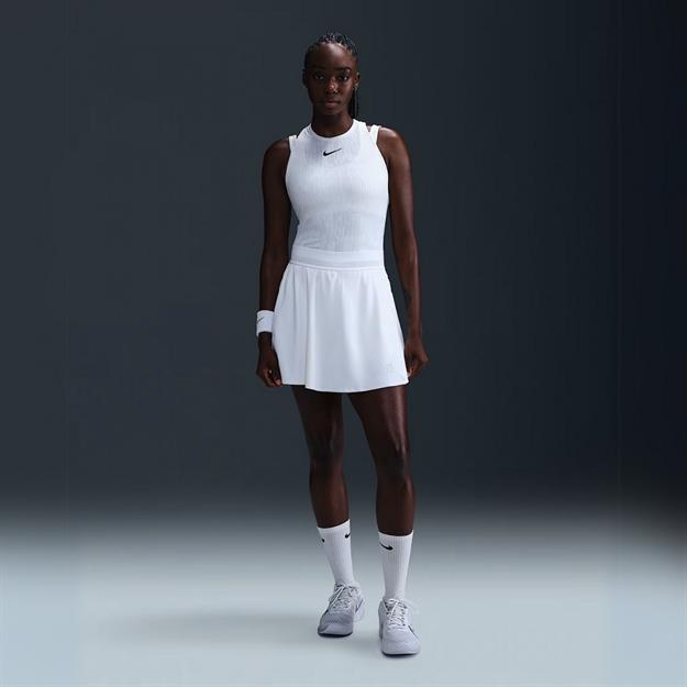 NikeCourt Ace Advantage Dri-FIT Tenis Eteği - Beyaz