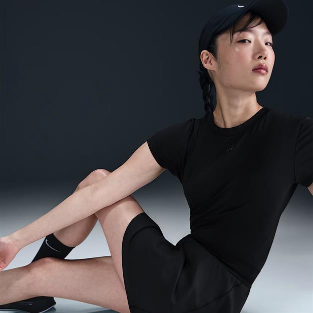 NikeCourt Ace Advantage Dri-FIT Tenis Eteği - Siyah