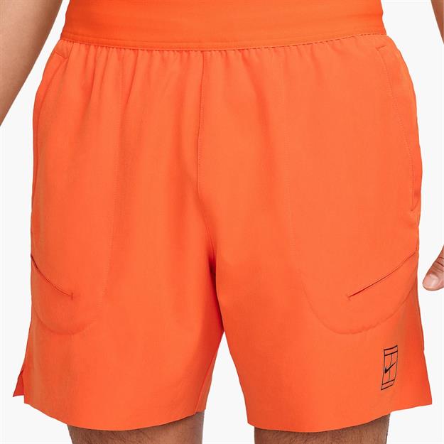 NikeCourt Advantage Dri-FIT 15 cm Tenis Şortu - Turuncu