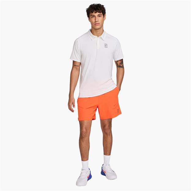 NikeCourt Advantage Dri-FIT 15 cm Tenis Şortu - Turuncu