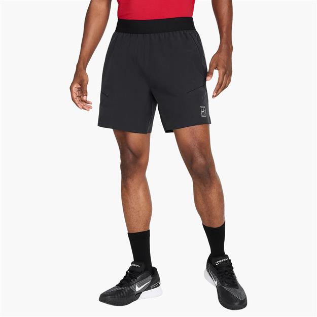 NikeCourt Advantage Dri-FIT 15 cm Tenis Şortu - Siyah