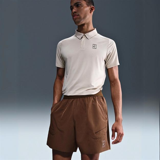 NikeCourt Advantage Dri-FIT 15 cm Tenis Şortu - Kahverengi