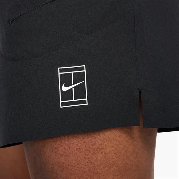 NikeCourt Advantage Dri-FIT 15 cm Tenis Şortu - Siyah