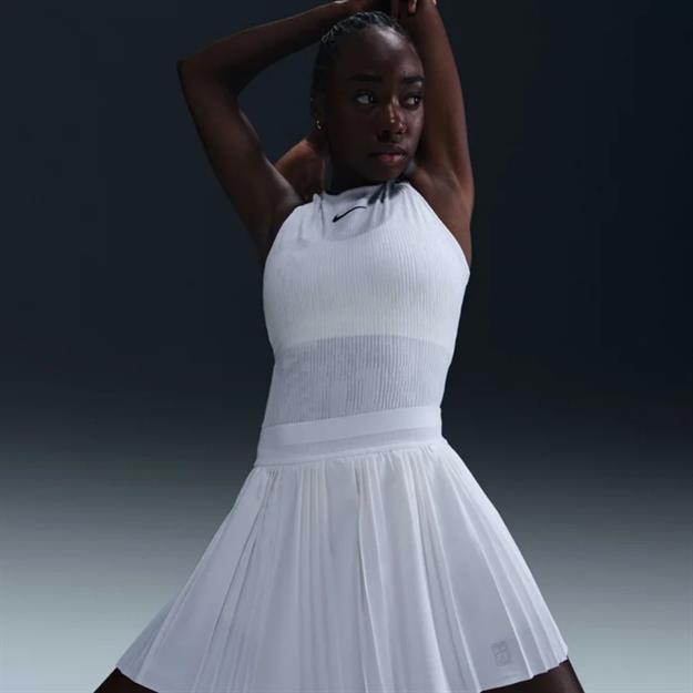 NikeCourt Advantage Dri-FIT Pileli Tenis Eteği - Beyaz