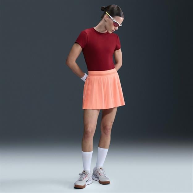 NikeCourt Advantage Dri-FIT Pileli Tenis Eteği - Somon