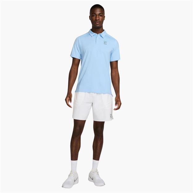 NikeCourt Advantage Dri-FIT Polo Yaka Tenis T-Shirt - Mavi