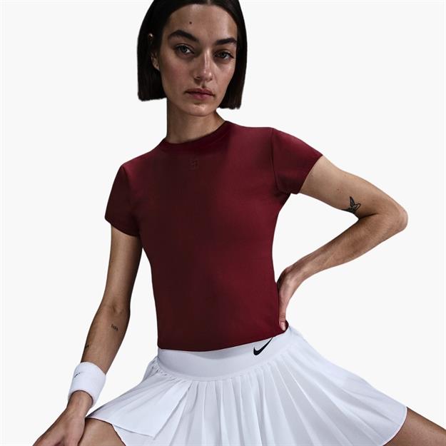 NikeCourt Advantage Dri-FIT Tenis T-Shirt - Kırmızı