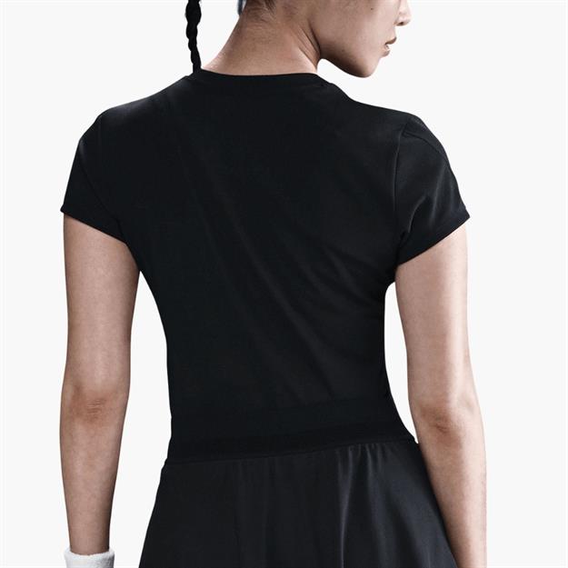 NikeCourt Advantage Dri-FIT Tenis T-Shirt - Siyah