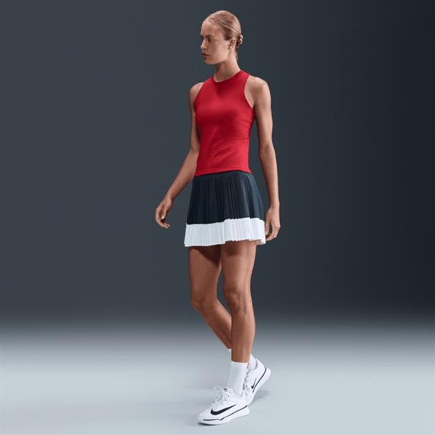 NikeCourt Dri-FIT Advantage Pileli Tenis Eteği - Lacivert