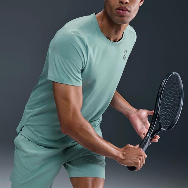 NikeCourt Dri-FIT Advantage Tenis T-Shirt -Yeşil