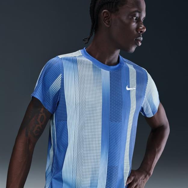 NikeCourt Dri Fit Victory Printed T-Shirt - Mavi