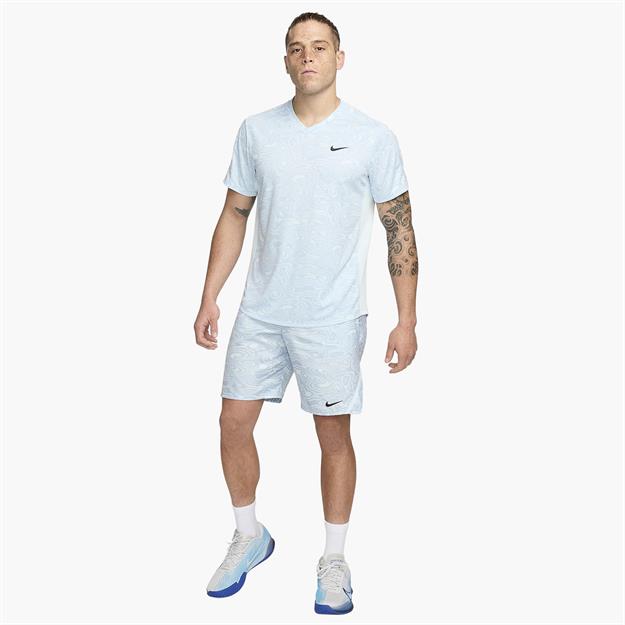 NikeCourt Graphic Victory 23 cm Tenis Şortu - Mavi