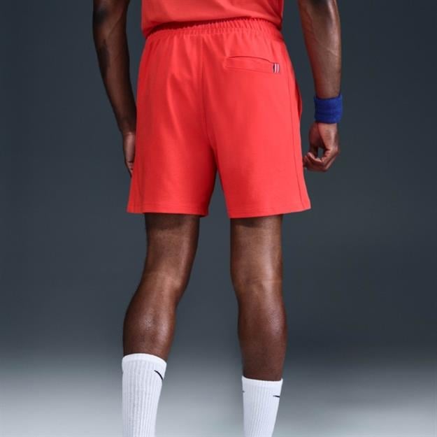 NikeCourt Heritage 15 cm Tenis Şortu - Kırmızı