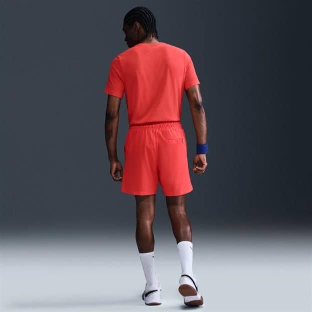 NikeCourt Heritage 15 cm Tenis Şortu - Kırmızı