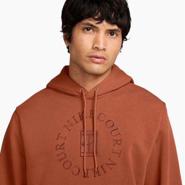 NikeCourt Heritage Dri-FIT Fransız Havlu Kapüşonlu Sweatshirt - Kiremit