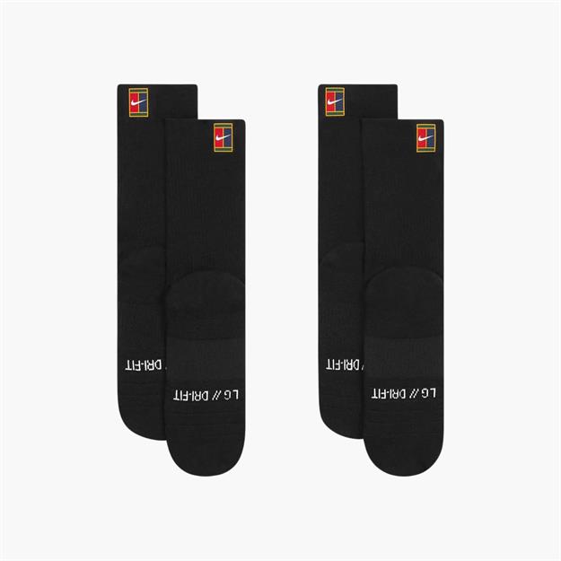 NikeCourt Multiplier Cushioned Çorap 2li - Siyah