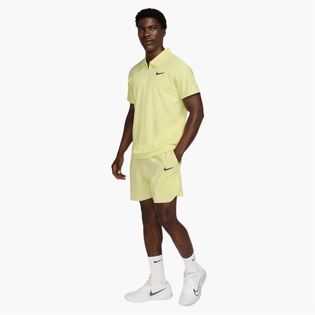 NikeCourt Slam Dri-FIT ADV Polo Yaka Tenis T-Shirt - Sarı