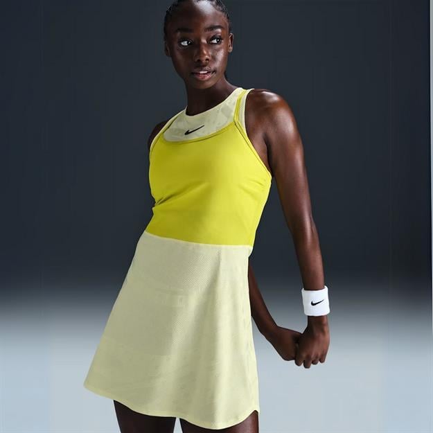 NikeCourt Slam Dri-FIT Tenis Elbisesi - Sarı