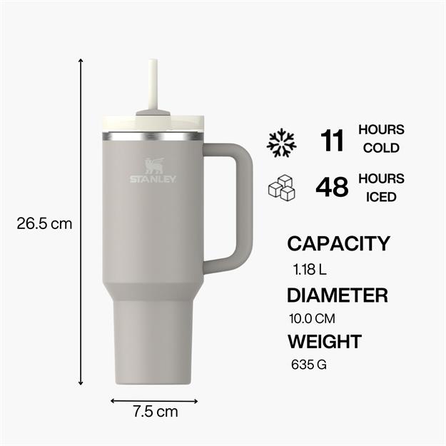 Stanley Quencher Pipetli Termos Bardak 1.18 Lt - Gri