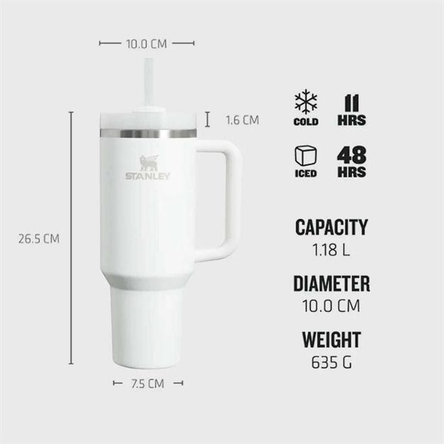 Stanley Quencher Pipetli Termos Bardak 1.18 Lt - Gri
