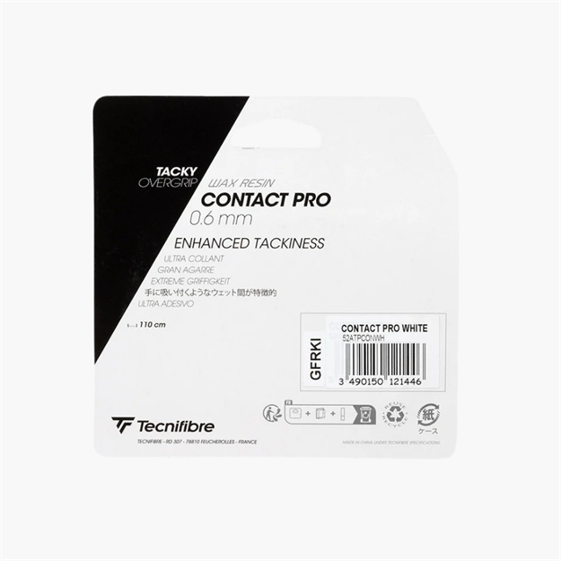 Tecnifibre Contact Pro Overgrip Unisex -Beyaz Raket Gribi
