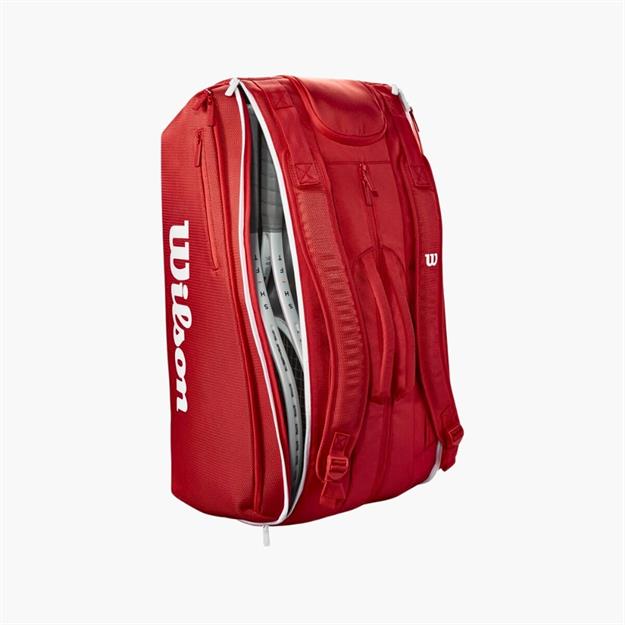 Wilson Super Tour 15li Raket Çantası - Kırmızı
