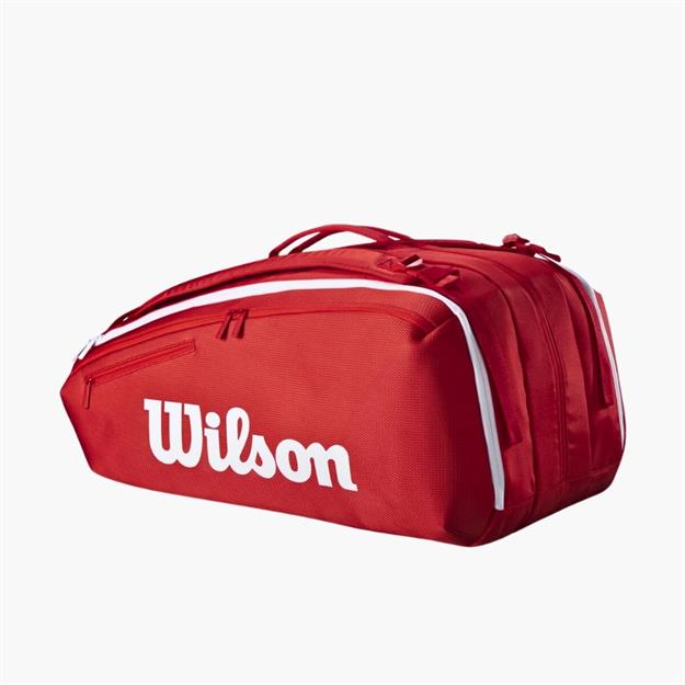Wilson Super Tour 15li Raket Çantası - Kırmızı