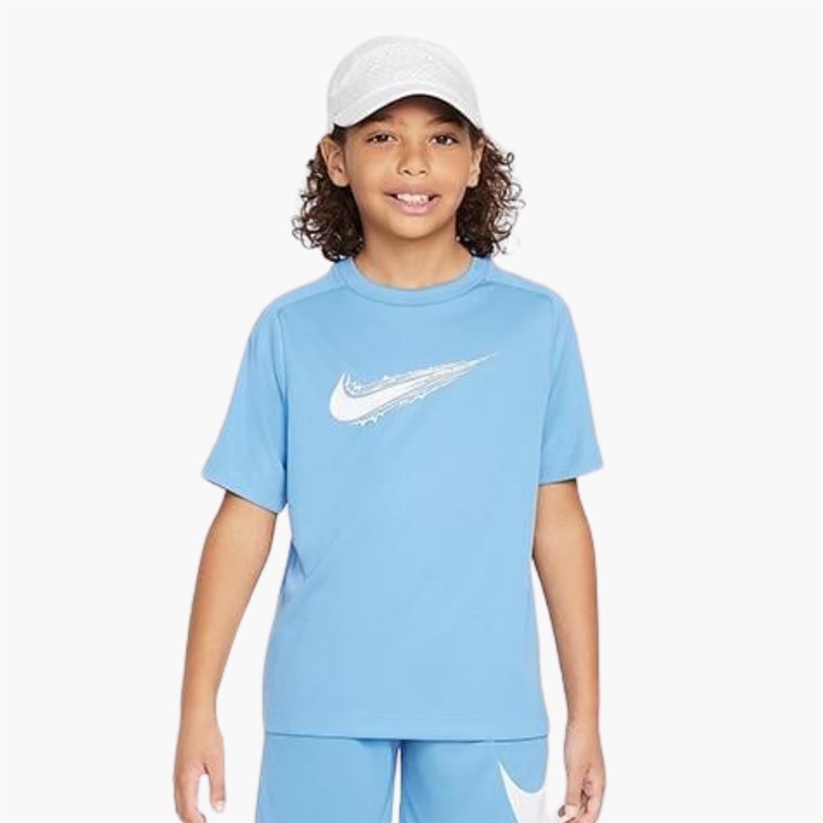 Nike Multi Dri-FIT Genç Çocuk T-Shirt - Açık Mavi - HF8100-489