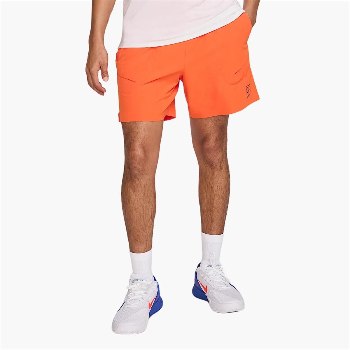 NikeCourt Advantage Dri-FIT 15 cm Tenis Şortu - Turuncu - FZ6913-819