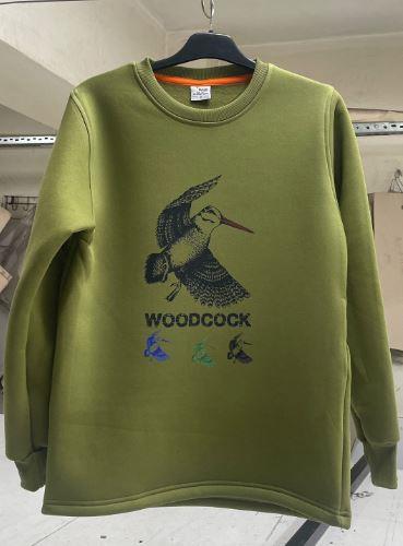 Yeşil Keklik Desenli Sweatshirt
