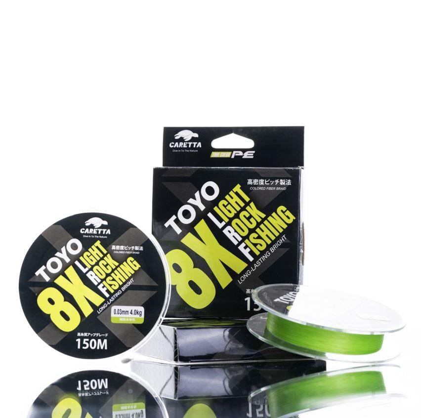 Caretta Toyo Green 8X Ligh Rock Fishing 150 mt İp Misina