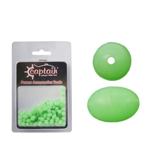 Captain Glow Boncuk Oval Çapari ve Takım Boncuğu 100lü Paket