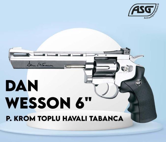 ASG 16183 Dan Wesson 6 KROM Toplu Havalı Tabanca