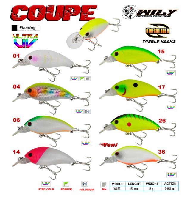 Wily Coupe 5,3 cm Maket Balık 8 gr (0-0.8M)
