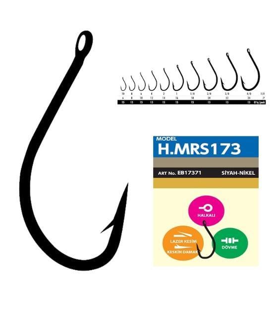 Hayabusa HMRS 173 Delikli Dövme Olta İğnesi 15li Paket Black Nikel