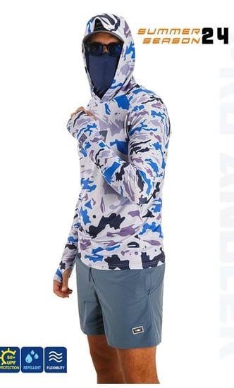 Fujin Pro Angler S24 Buff&Hoodi Natural Blue Camo