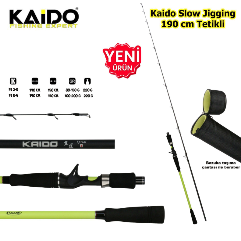 Kaido Slow Jig Kamışı 190 cm PE 1-2 TETİKSİZ