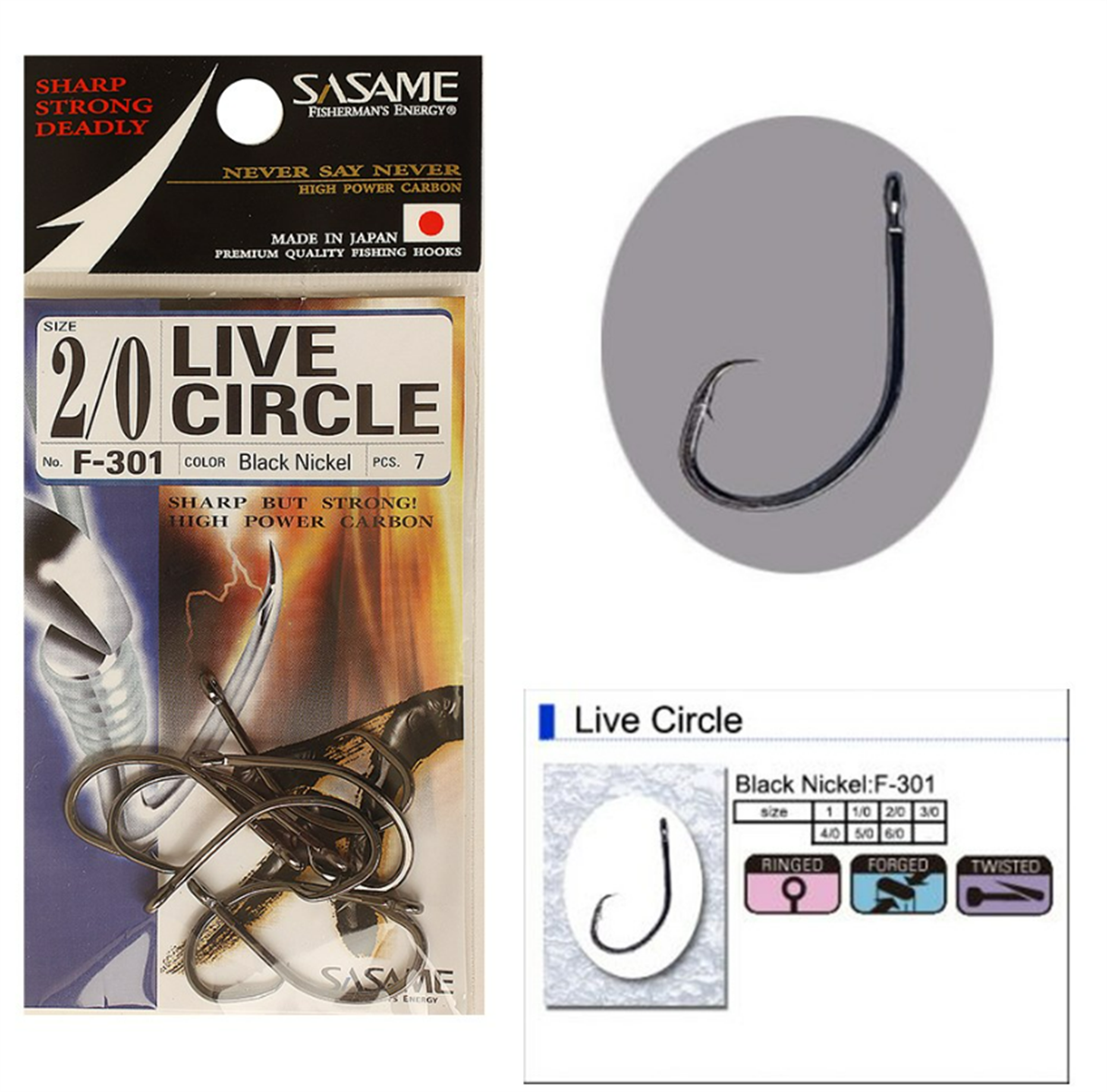 Sasame F-301 Live Circle Serisi Olta İğnesi