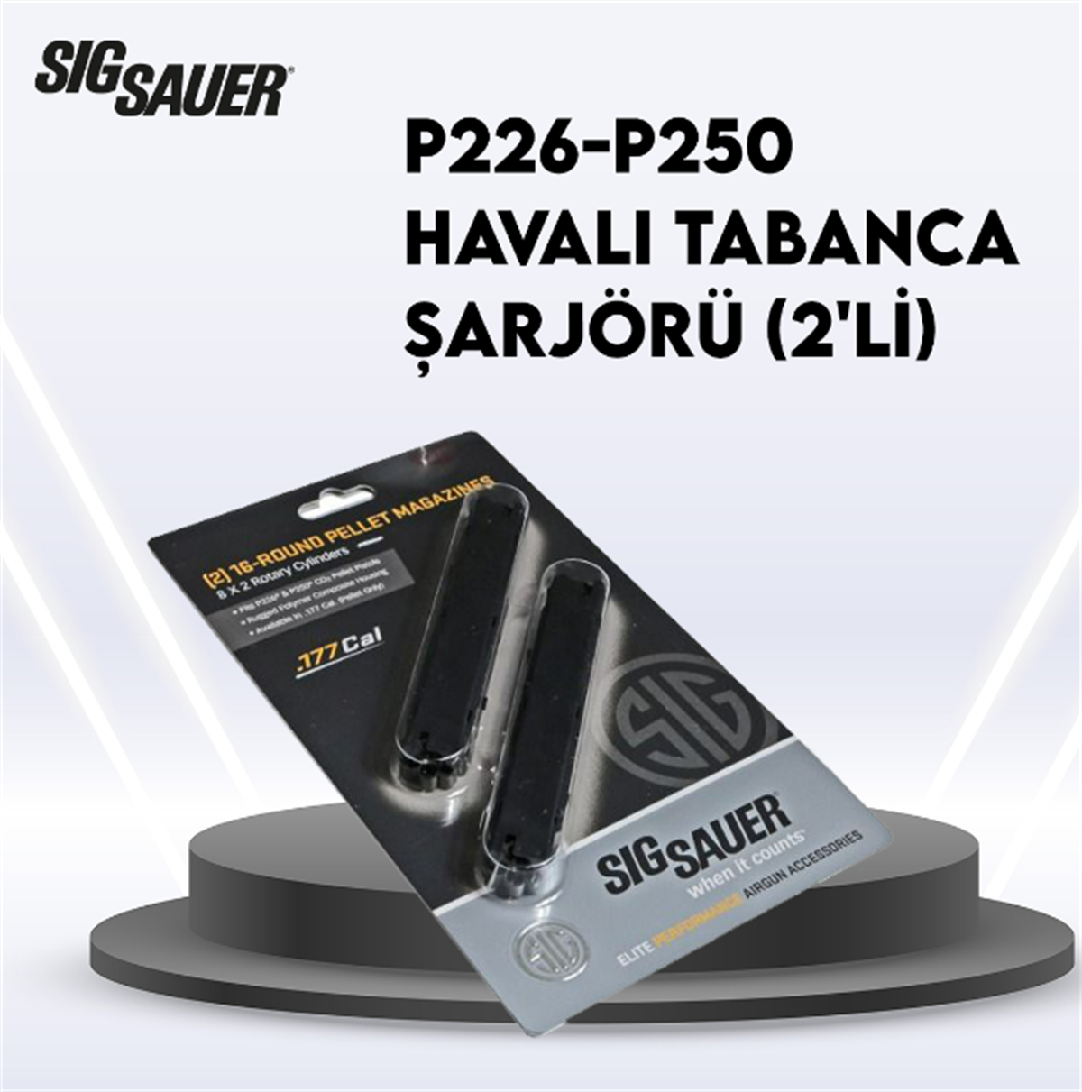 SIG SAUER P226-P250 HAVALI TABANCA ŞARJÖRÜ (2'Lİ)