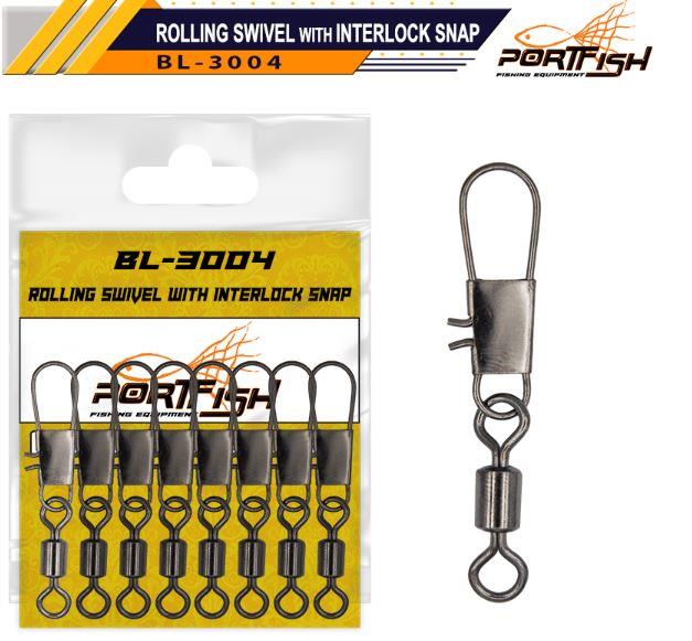 Portfish BL-3004 Bilyalı Fırdöndülü Klips