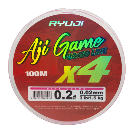 RYUJI AJI GAME 4X, 100M, PİNK İP MİSİNA