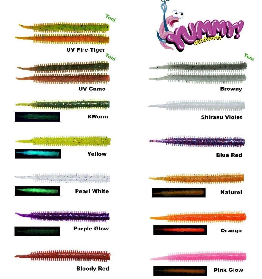 FUJIN Yummy Sandworm 7cm LRF Silikonu