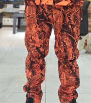 Turuncu Orman Desenli SoftShell Pantolon